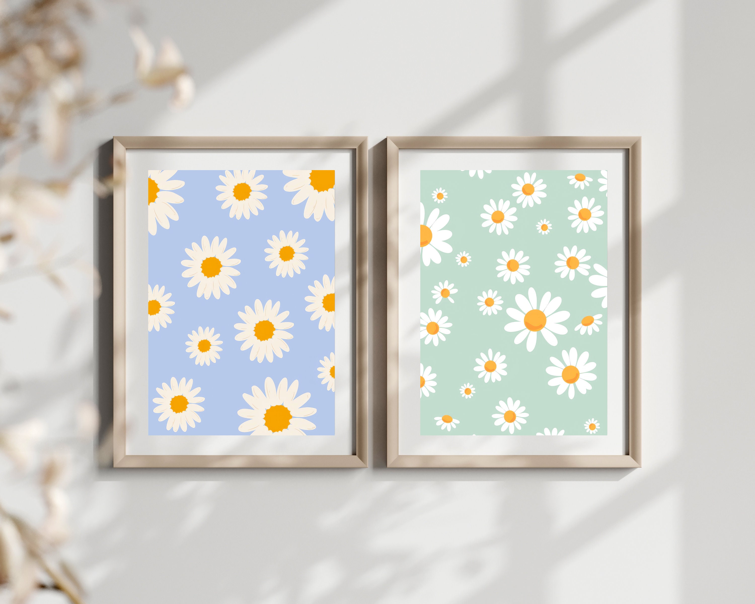 Nursery Daisy Flower Wall Art Print, Nursery Daisy Printable Wall Decor ...