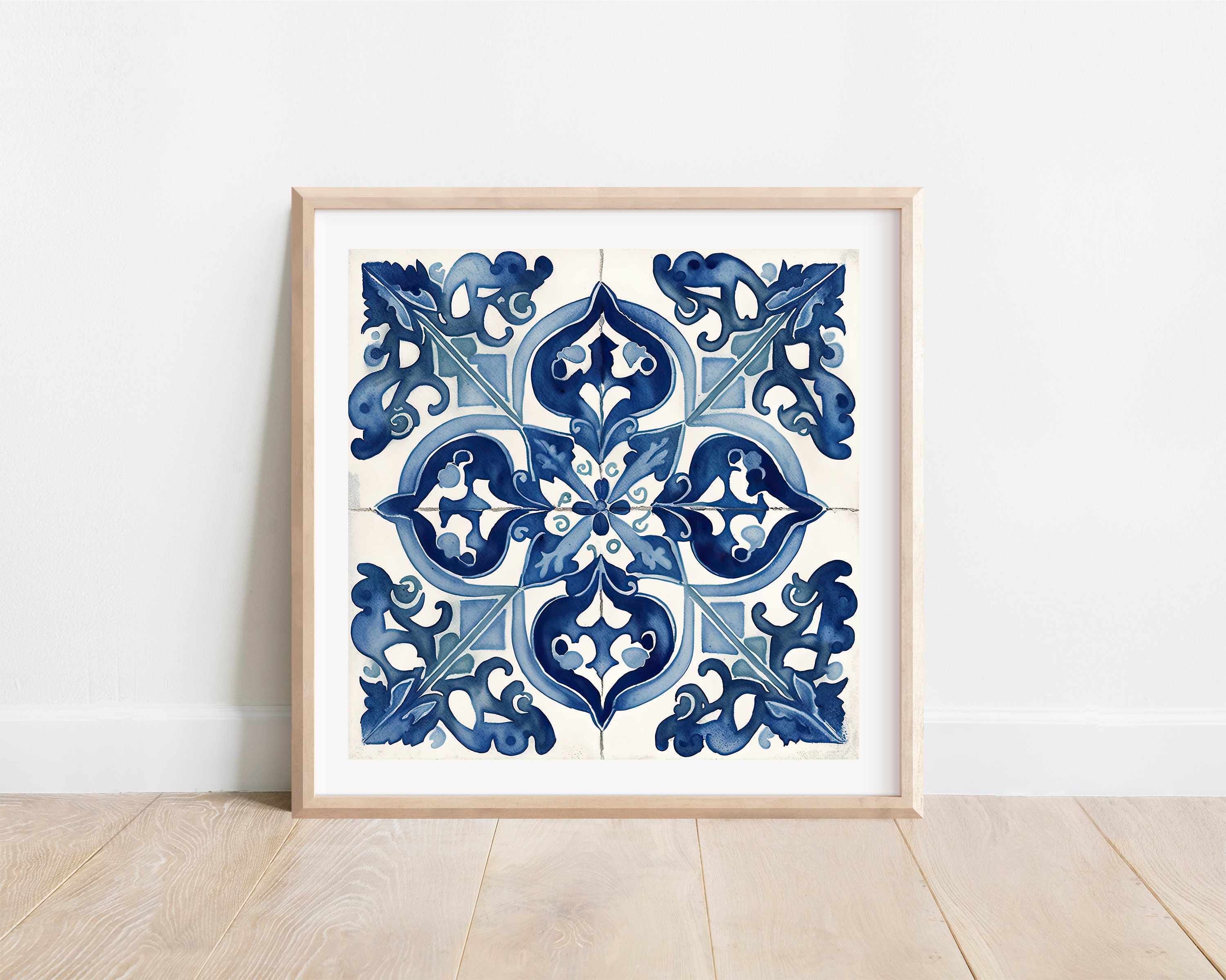 Spanish Tile Print Spanish Wall Art Watercolor Tile Artwork Spanish Spanish Tile Print Spanish Wall Art Watercolor Tile Artwork Spanish