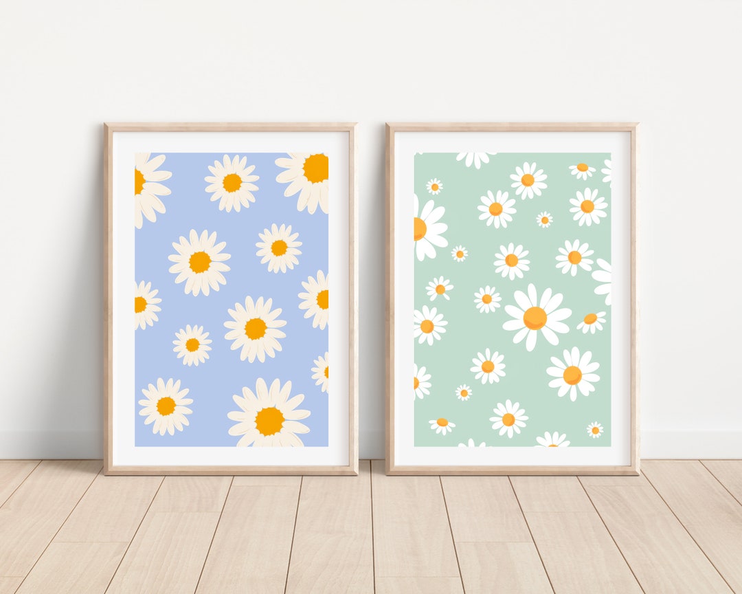 Nursery Daisy Flower Wall Art Print, Nursery Daisy Printable Wall Decor ...