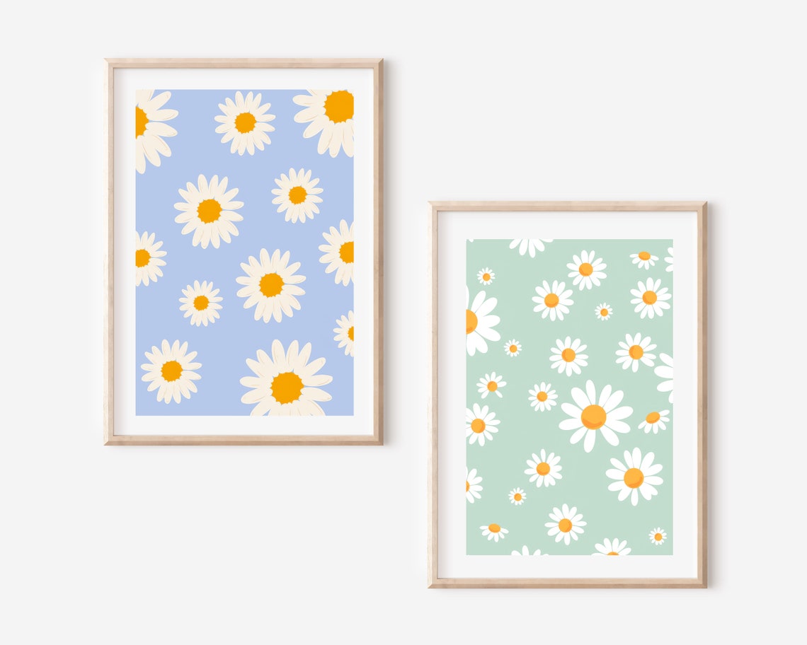 Nursery Daisy Flower Wall Art Print Nursery Daisy Printable - Etsy