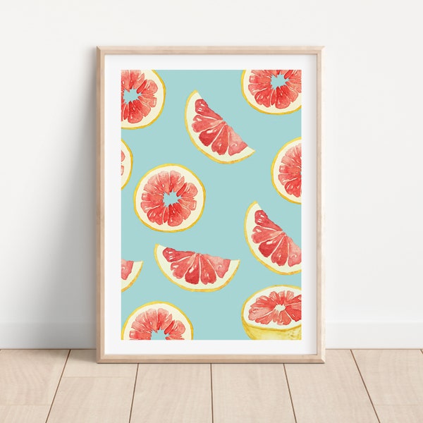 Grapefruit Print - Etsy