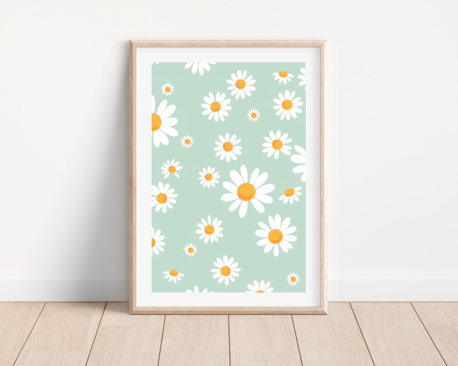Nursery Daisy Flower Wall Art Print, Nursery Daisy Printable Wall Decor ...
