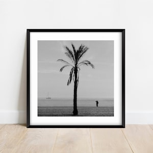 Beach photography print Coastal photography Beach printable wall art Digital photo print Photography home decor Monochrome photo artwork
