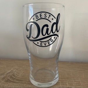 Personalised Dad Pint Glass- Grandad etc- Father’s Day Gift Set- Custom Made- personalised Gift- Birthday Gift