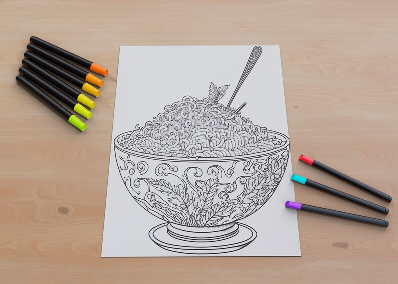 Printable Coloring Pages for Adults and Kids, 5 Pages 2 FREEBONUS
