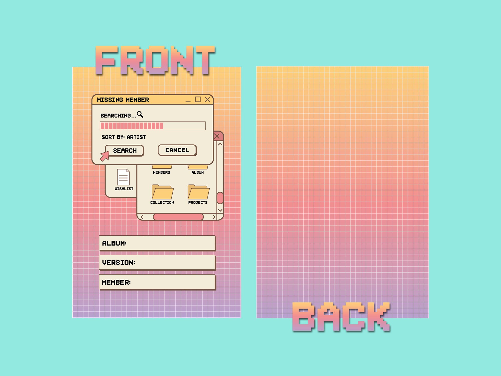 DIGITAL DOWNLOAD Photocard Binder Placeholders Kpop Binder Filler Y2K