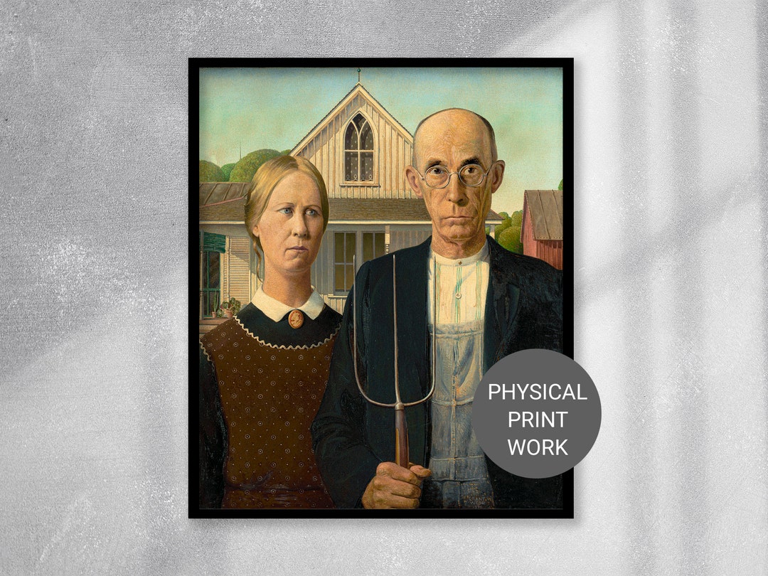 American Gothic Print I American Gothic Poster I Grant Wood - Etsy