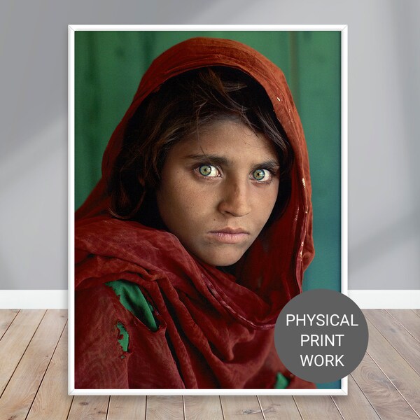 Afghan Girl Poster I Afghan Girl Print I Nasir Bagh Flüchtlingslager. Gula Peschawar, Pakistan. 1984 I #Steve McCurry # National Geographic