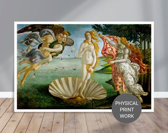 The Birth of Venus Print I The Birth of Venus Poster I Sandro Botticelli Artwork, 1484-1486 y. #Botticelli #Reproduction #Painting