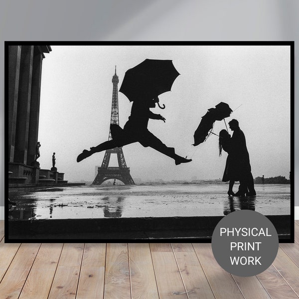 Umbrella Jump Print I Elliott Erwitt Poster I Paris, Frankreich, 1989 #Street Photography #Dokumentarfilm