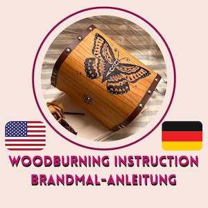 Beginner&#39;s Wood Burning Tutorial - DIY Guide Pyrography - Anleitung Brandmalen auf Holz - Pyrographie - Gravur - How to - English & Deutsch