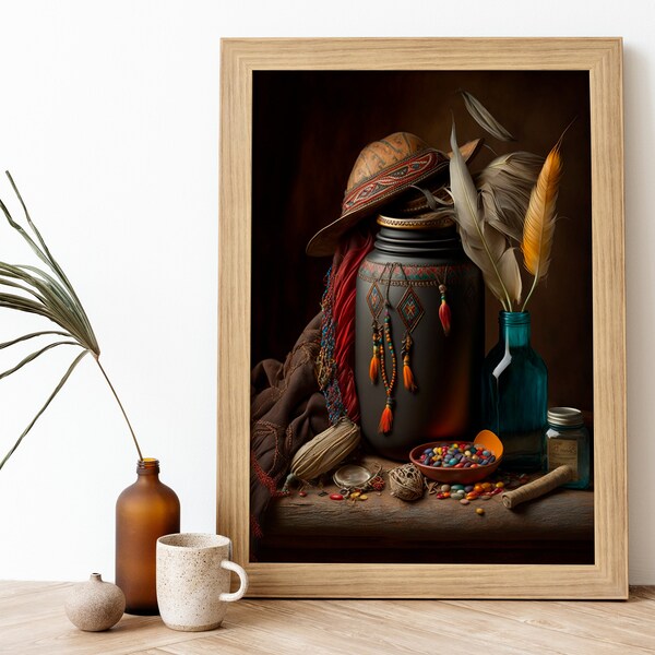 Boho Style Still Life DIGITAL PRINTS DOWNLOAD Bohemian Boho Art Bohemian Still Life Bohemian Flair Decor Digital Still Life Free Spirit