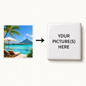 Personalised ceramic photo tile made with your own picture