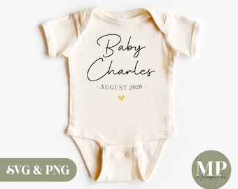 Custom Baby Announcement SVG & PNG
