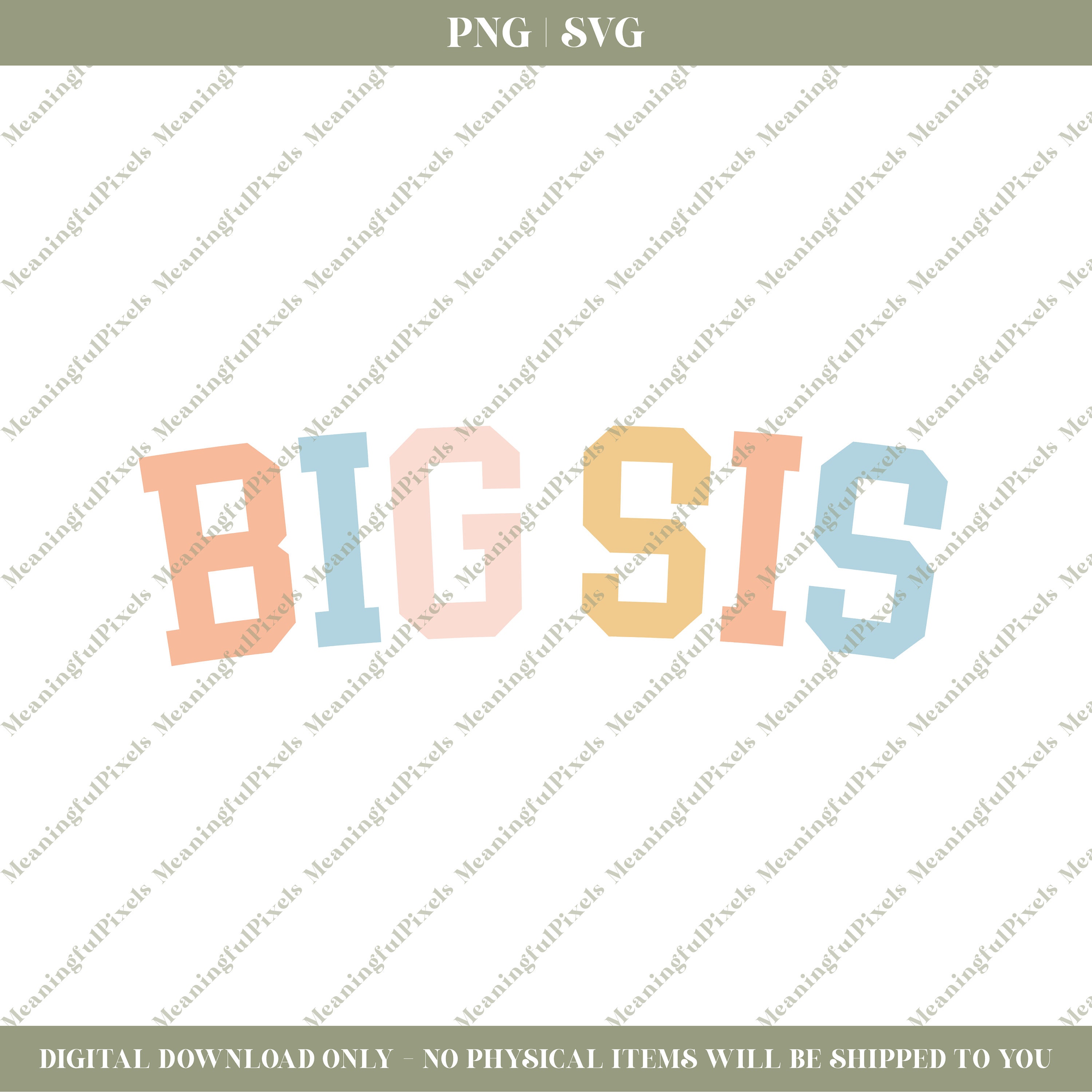 Big Sis SVG & PNG - Etsy
