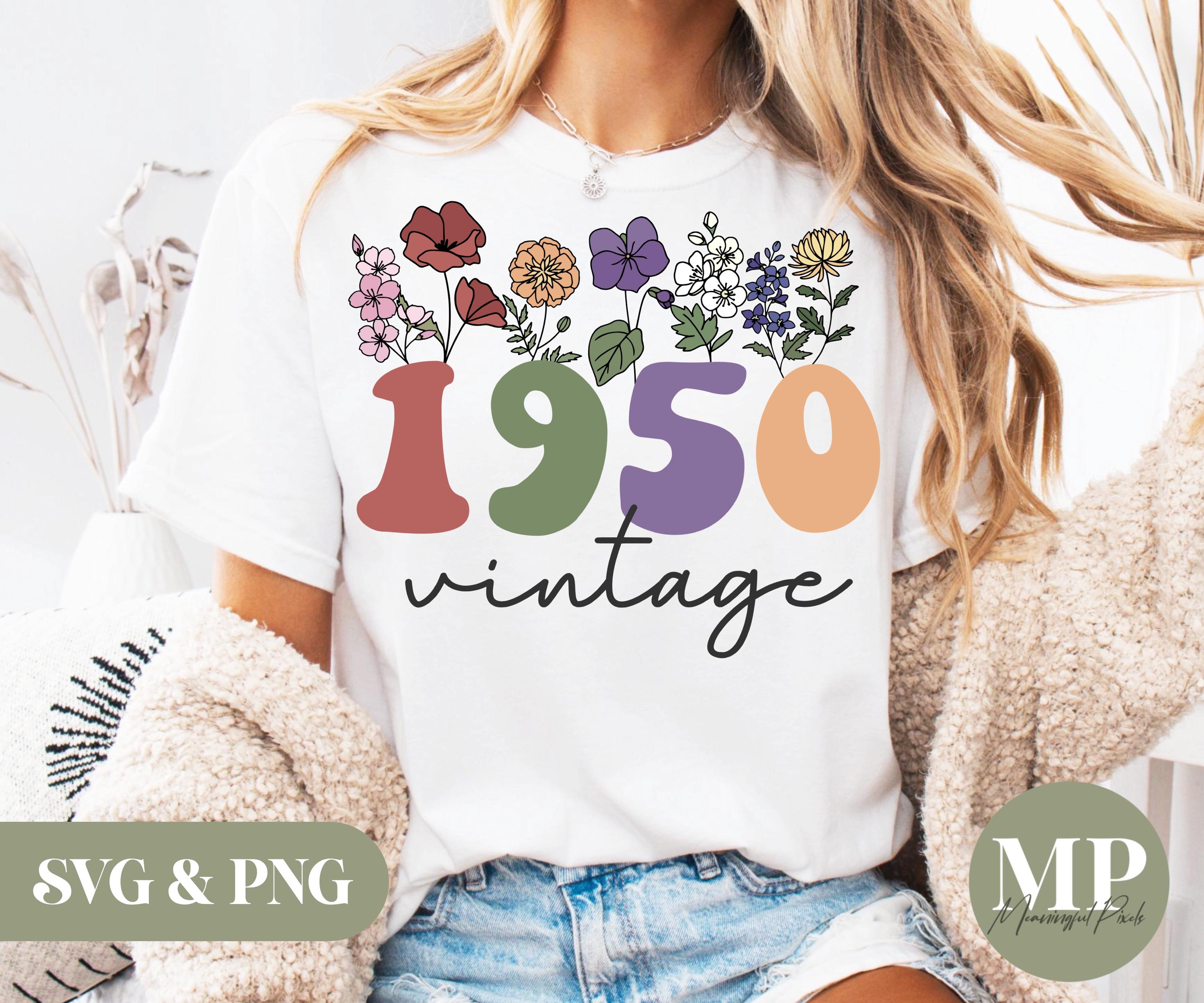 Vintage 1950 SVG & PNG - Etsy