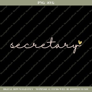 Secretary SVG & PNG - Etsy