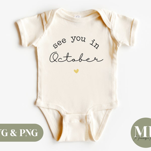 See You In October | Pregnancy Announcement SVG & PNG