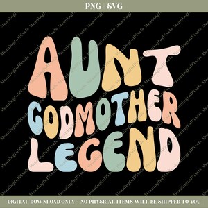 ATETYRP Auntie Godmother Legend Sweatshirt - Funny Aunt Crewneck Pullover, Gift For Godmom, Women's Tops - View #8