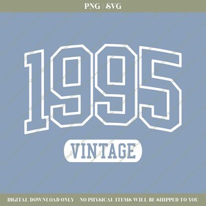Vintage 1995 SVG & PNG - Etsy