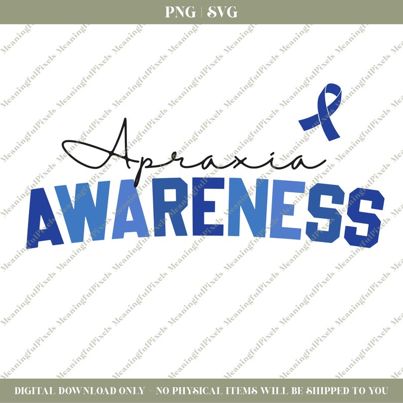 Apraxia Awareness SVG & PNG - Etsy