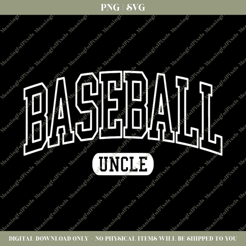 Uncle Baseball Baseball Uncle SVG & PNG - Etsy