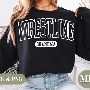 Wrestling Grandma SVG & PNG