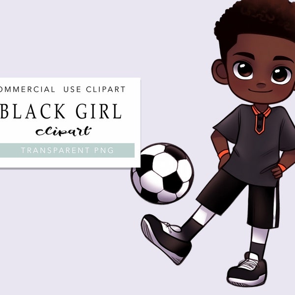 Black Boy Soccer Png, Black Boy Football Png, african american soccer Png, Black Boy Playing Soccer Png, chibi Black Boy Soccer Png, clipart