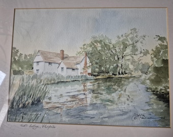 Well's Cottage Harford (Devon) By John Sharman Framed Watercolour