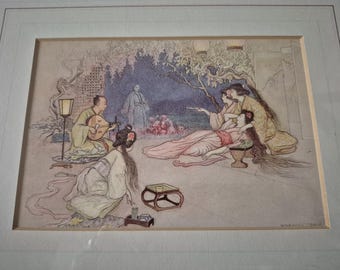 Warwick Goble The Flower Of The Peony Green Willow Special Edition Print Framed