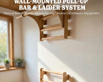 Complete exercise set - dip rail with removable bar plus two small ladders