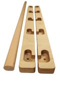 Wooden pull-up bar - Strong up to 117 cm, 5 levels, safe & universal product logo
