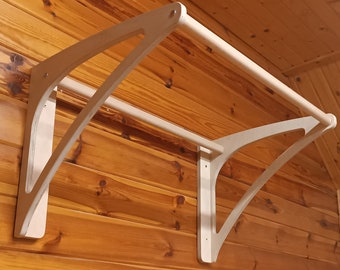 Pull-up bar, wooden, wide, wall-mounted