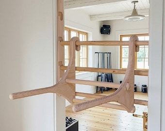 Complete exercise set: dip bar plus 5-level pull-up bar, in the doorframe, non-stretchable