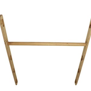 Optrekstang met vergrendeling, in het deurkozijn, 5 niveaus, hout, max. 117 cm breed, naturel