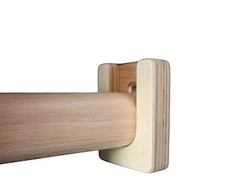Pull-up bar for doorframe - max 117cm, wood, non-stretchable, durable, removable