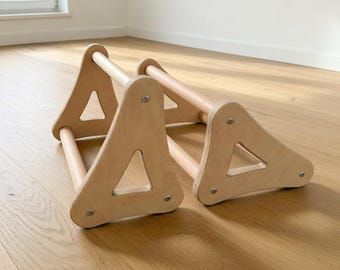 Wooden calisthenics bars - 3 heights, strong, stable, wooden
