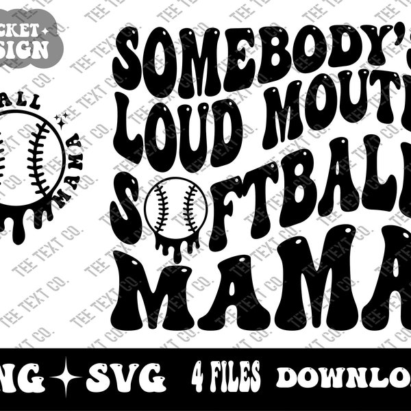 Somebody's Lout Mouth Softball Mama Svg Png, Lout Mouth Softball Svg Png, Softball Mama Svg Png, Game Day Svg, Sports Mama Club Svg Png