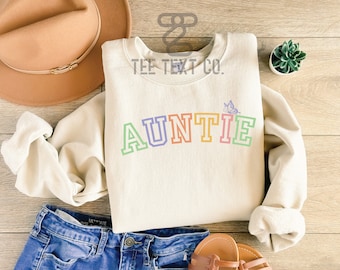 Auntie Svg Png, Varsity Auntie Svg, Auntie Shirt Svg, Auntie Gifts, Auntie Sweatshirt, Auntie Cut File, Sublimination, Auntie Arched Svg