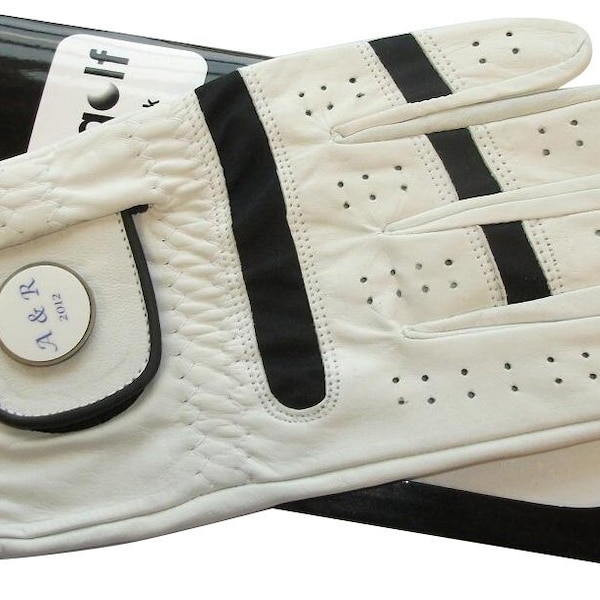 Golf Glove With Custom Ball Marker Etsy