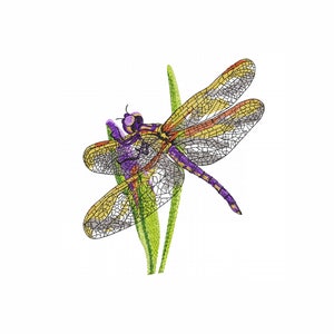 Dragonfly Machine Embroidery Design. 5 Sizes. Insects Embroidery Design. Instant Download. Digital Download.