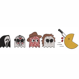 Horror Character Machine Embroidery Design. 3 Sizes. Halloween Character Embroidery Design. Instant Download.