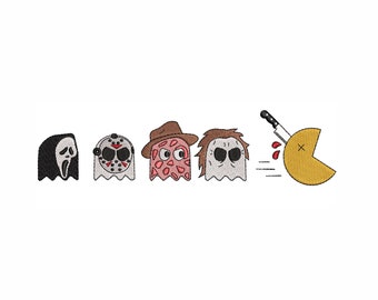 Horror Character Machine Embroidery Design. 3 Sizes. Halloween Character Embroidery Design. Instant Download.