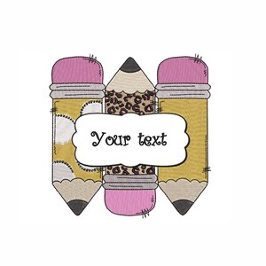 Pencils Machine Embroidery Design. 3 Sizes. Back to School Embroidery Design. teacher Embroidery Design