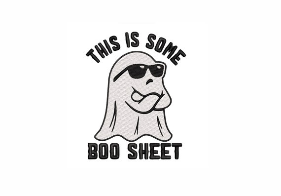 Ghost Machine Embroidery Design. 3 Sizes. Funny Halloween Embroidery Design. Boo Sheet Embroidery Design. This is Some Boo Sheet Design