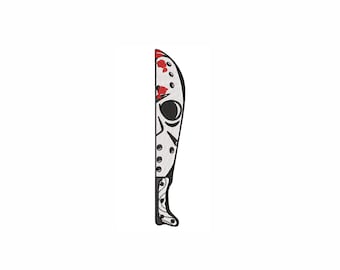 Horror Movie Character in Knife 2 Machine Embroidery Design. 4 Sizes. Horror Embroidery Design. Horror Character Embroidery Design