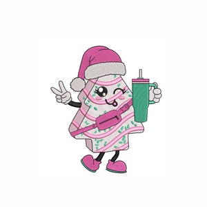 Christmas Tree Cake Machine Embroidery Design. 3 Sizes. Boojee Embroidery. Christmas Embroidery Design. Instant Download. Digital Download.