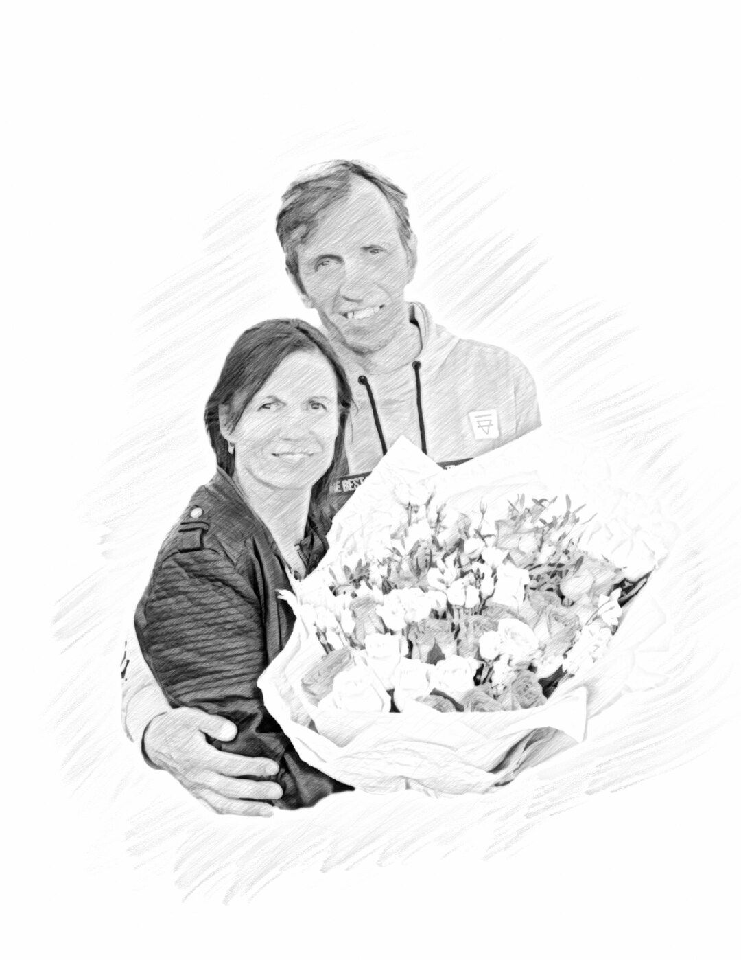 Custom Portrait Sketch From Photo Custom Pencil Drawing Digital Art