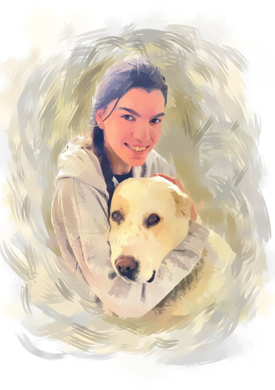 Watercolor Pet Portrait From Photo Custom Dog Portrait Etsy