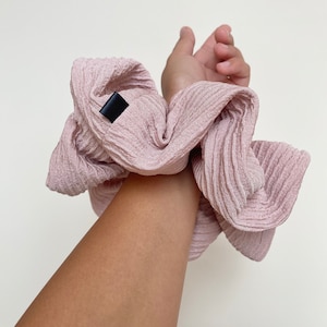 Dusky Pink Big Scrunchy Jumbo Oversize Large Scrunchies Large Trending Ponytail Holder Gift Ideas Occasion Hair Bun Gift for Her Scrunch